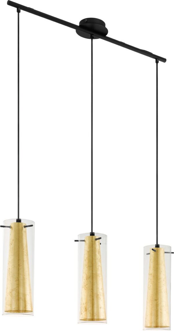 EGLO Pinto Gold Hanglamp - E27 - 72,5 cm - Zwart/Goud (9002759976521)