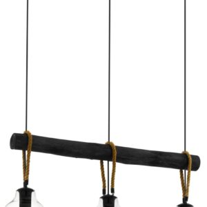 EGLO Roding Hanglamp - E27 - 88 cm - Zwart/Bruin (9002759436186)