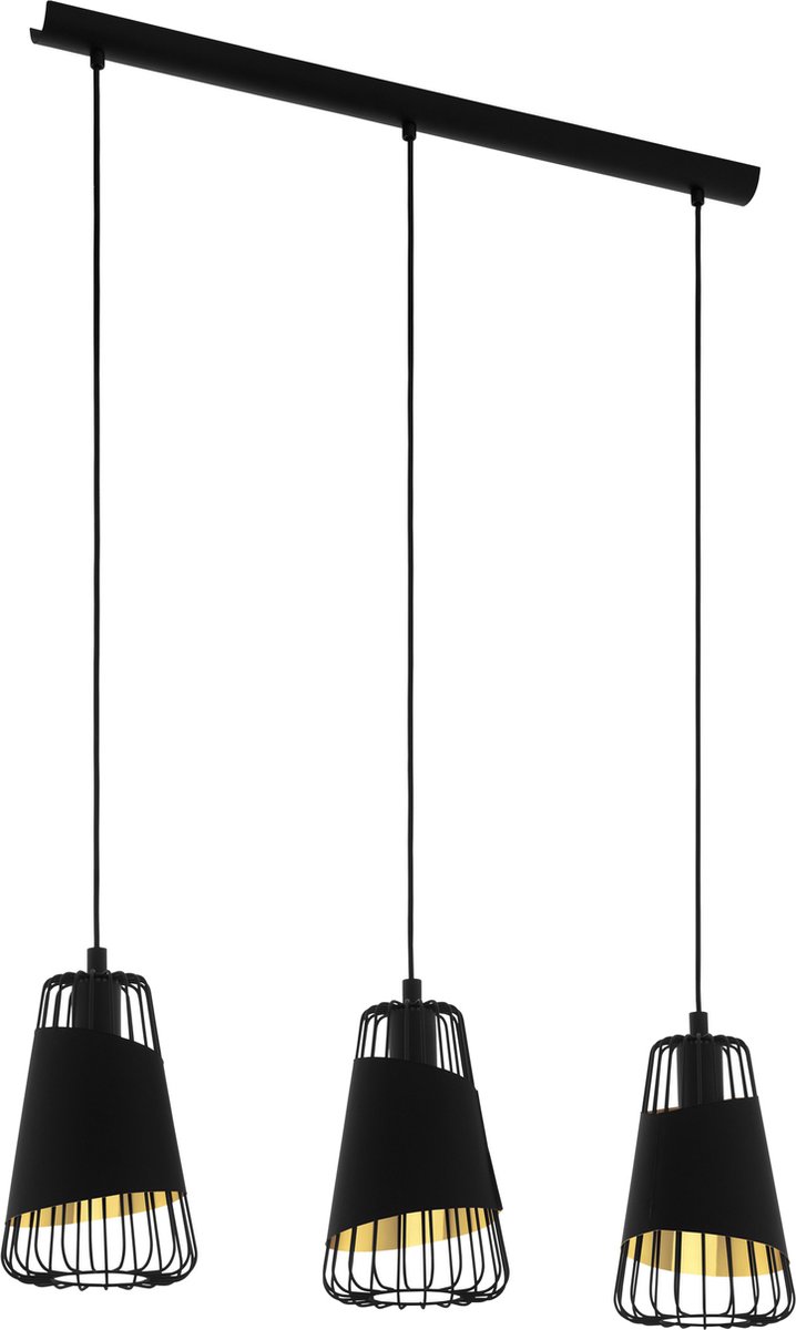 EGLO Austell Hanglamp - E27 - 76,5 cm - Zwart/Goud (9002759494483)