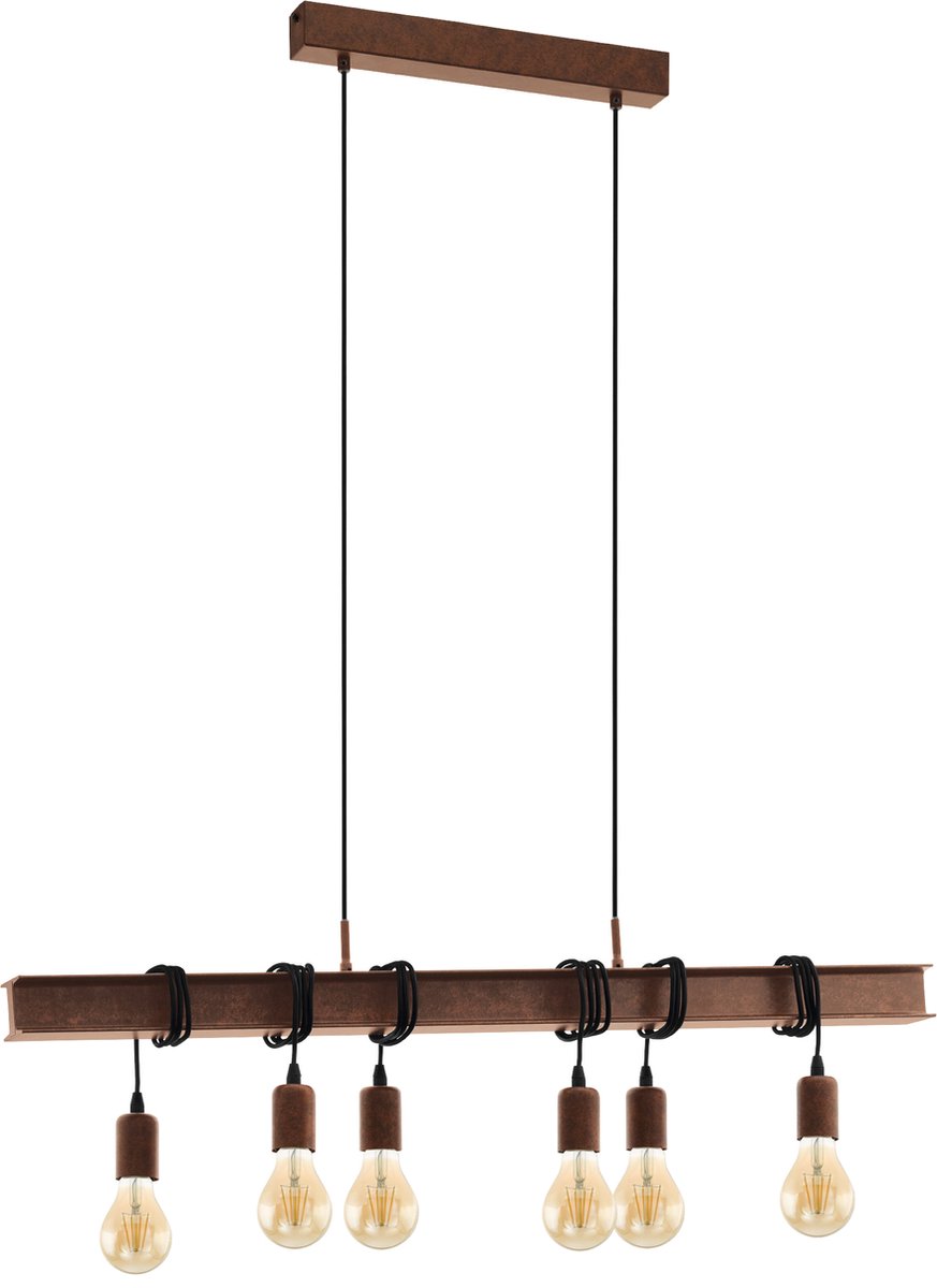 EGLO Townshend 4 Hanglamp - E27 - 100,5 cm - Antiek-Bruin (9002759498597)