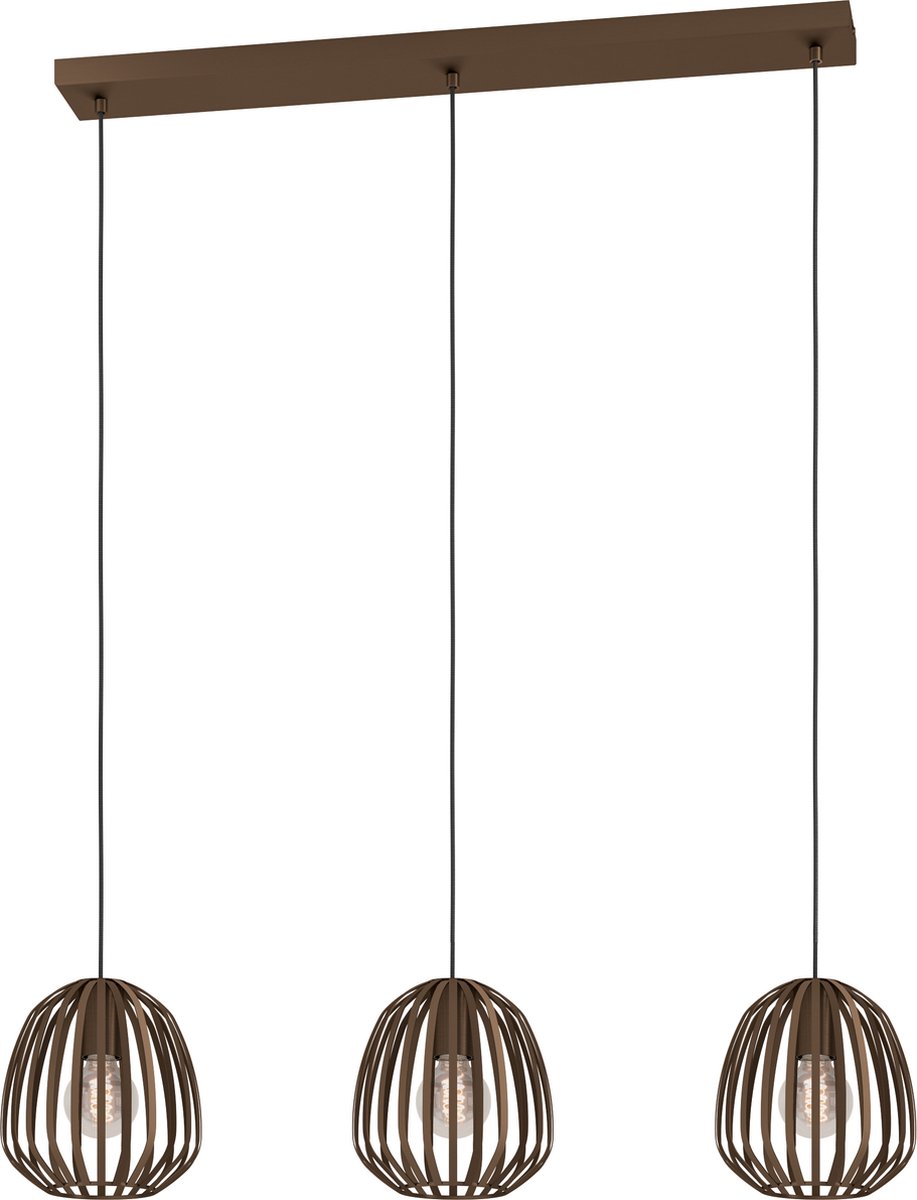 EGLO Espinal Hanglamp - 3xE27 - B 90 cm - Brons - Staal (9008606312597)