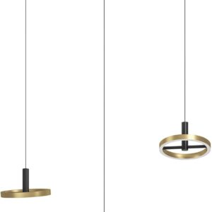 EGLO Brest Hanglamp - LED - Zwart, Goud (9008606347735)