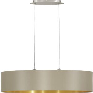 EGLO Maserlo - Hanglamp - 100 cm - Grijs/Taupe/Goud (9002759316181)