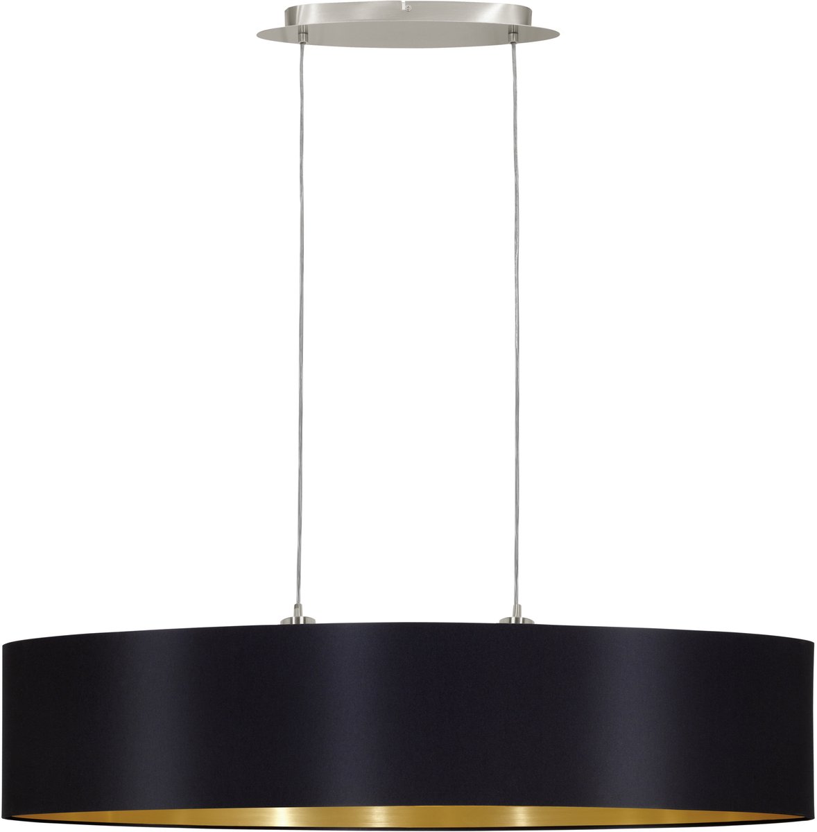 EGLO Maserlo - Hanglamp - 100 cm - Zwart/Goud (9002759316167)