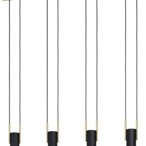 EGLO Bitachito Hanglamp - E27 - 93 cm - Zwart/Koper (9002759988586)
