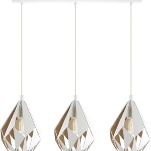 EGLO Carlton 1 Hanglamp - E27 - 80,5cm - Wit/Goud (9002759430023)