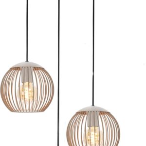 EGLO Lindero Hanglamp - E27 - Ø 46.5 cm - Zandkleur/Beige (9008606371877)