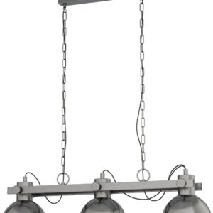EGLO Lubenham 1 Hanglamp - 3 lichts - E27 - Nikkel Antiek - Crème (9002759431686)