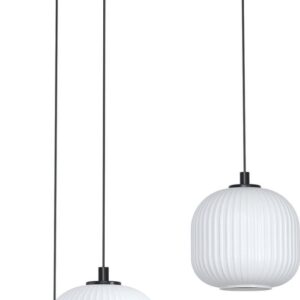 EGLO Mantunalle Hanglamp - E27 - Ø 62 cm - Zwart/Wit (9002759993689)