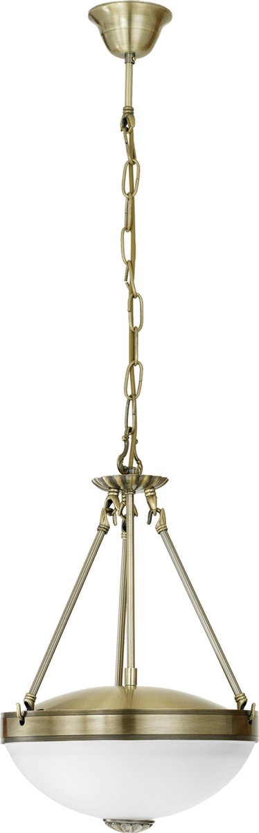 EGLO Savoy - Hanglamp - 1 Lichts - Ø310mm. - Brons - Wit (9002759827472)