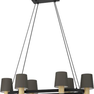 EGLO Edale Hanglamp - E27 - 108 cm - Zwart|Bruin|Cappuccino (9002759437824)