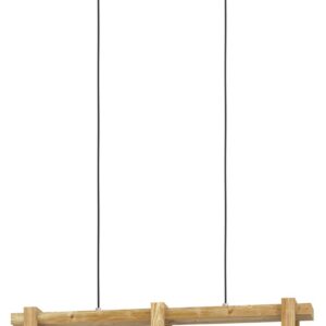 EGLO Cawton Hanglamp - E27 - 76 cm - Grijs|Bruin - Staal|Hout (9002759439521)