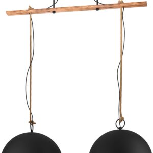 EGLO Hodsoll Hanglamp - E27 - 125 cm - Zwart/Bruin (9002759433970)