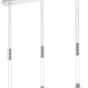 EGLO Montefio - Hanglamp - 3 Lichts - Nikkel-Mat - Alabaster Glas - Wit (9002759934682)